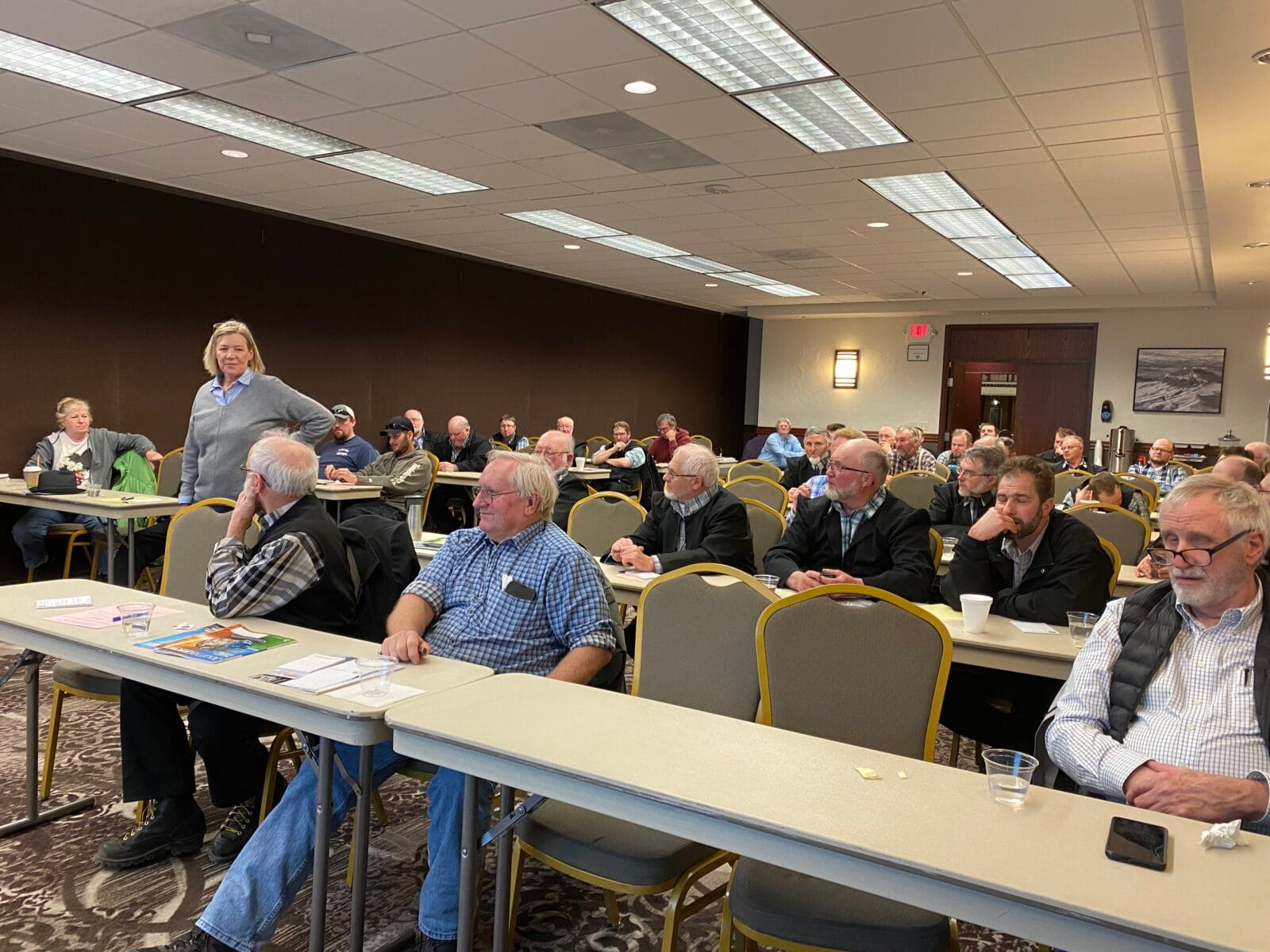 An MRWS instructor teaching a room of operators at long tables